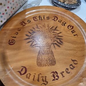 Daily Bread Breadboard Tray - Brown Wood